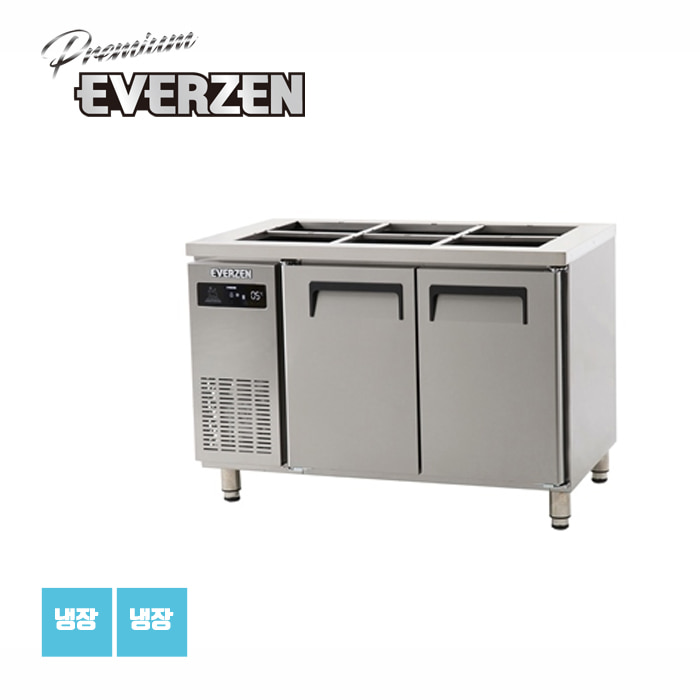 에버젠 간접냉각방식 받드테이블 반찬냉장고 1200 UDS-12BIE