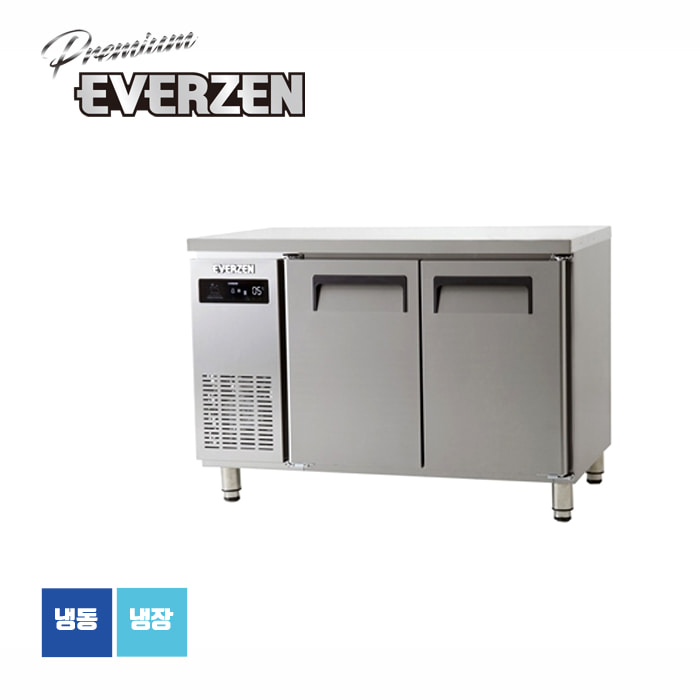 에버젠 간접냉각방식 테이블냉장고 1200 냉장 냉동 UDS-12RFTIE
